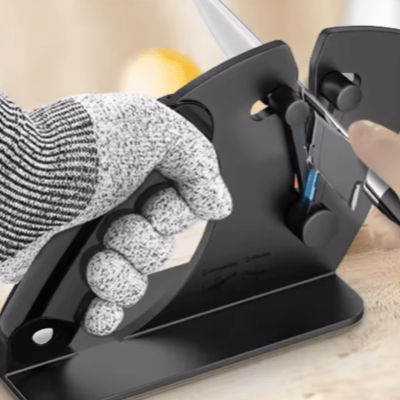 Aiguiseur couteau ergonomique avec gant
